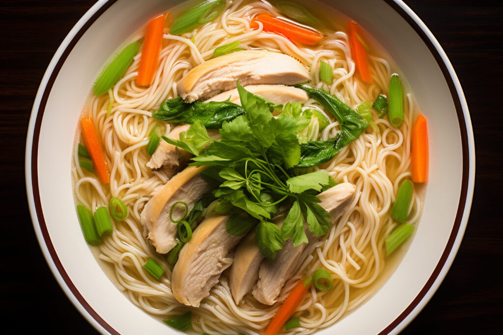 top view delicious ramen table scaled